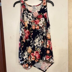 Star Vixen Navy Floral Tank Top